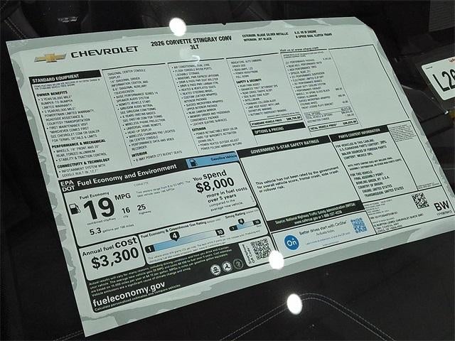 2026 Chevrolet Corvette Stingray 3LT