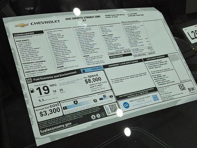 2026 Chevrolet Corvette Stingray 3LT