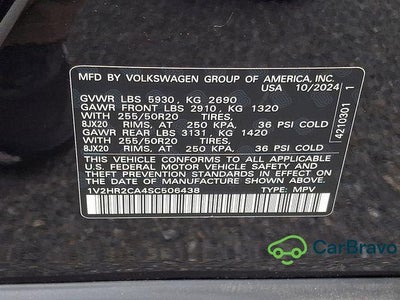 2025 Volkswagen Atlas 2.0T SE w/Technology