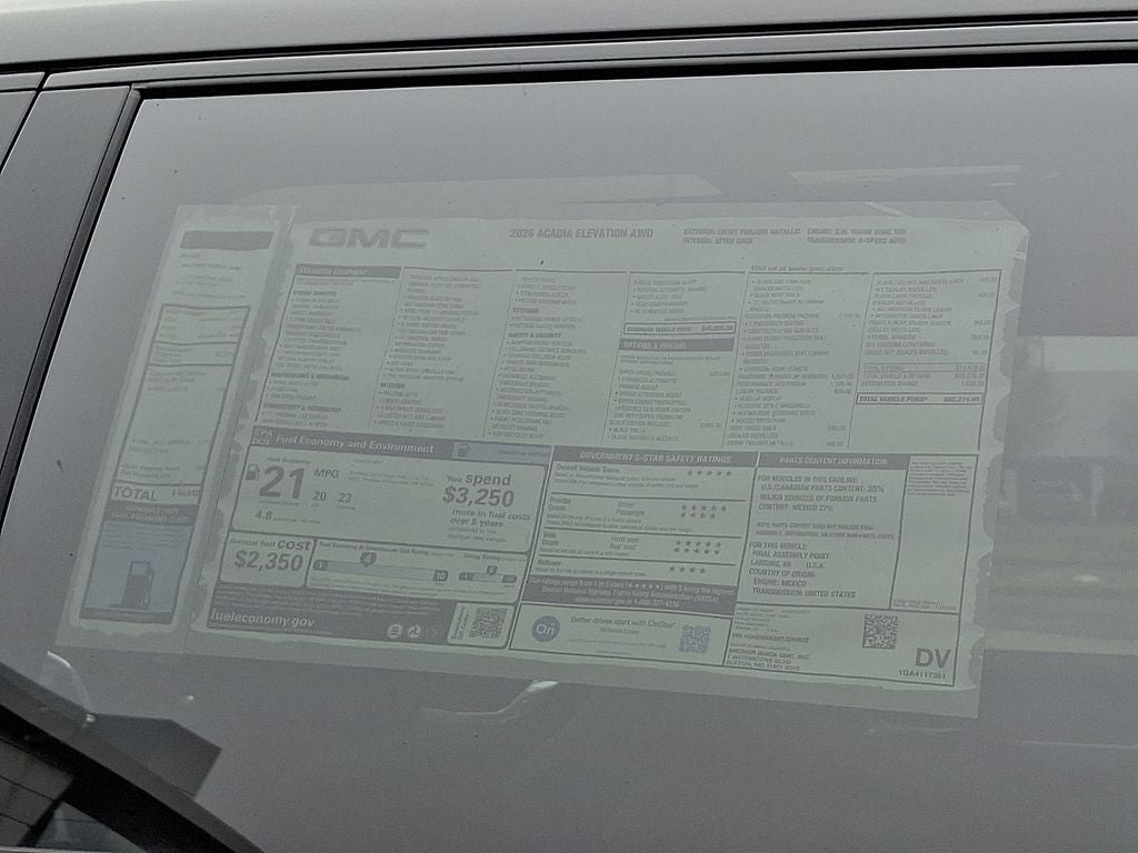 2026 GMC Acadia Elevation
