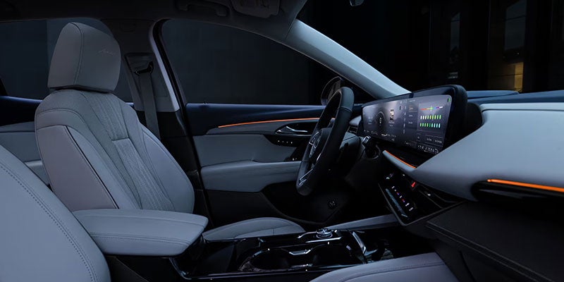 Interior cabin of the 2025 Buick Envision featuring selectable ambient lighting options