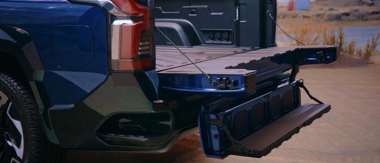 silverado ev Lewes exterior tail gate open