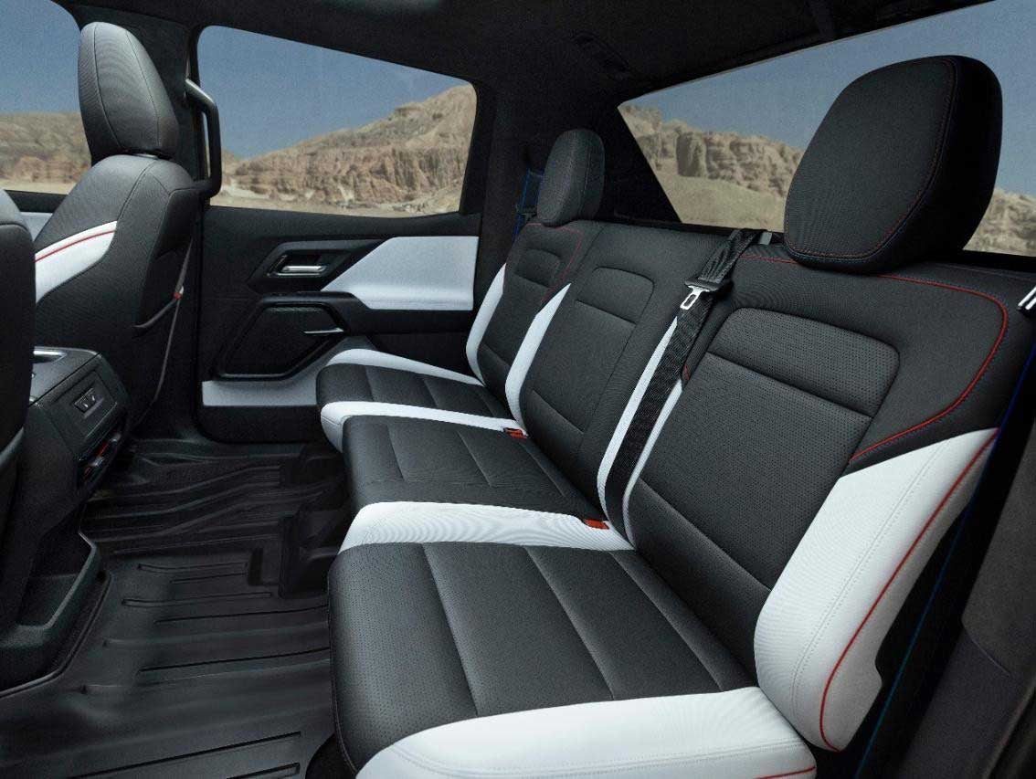silverado ev Lewes interior back seat