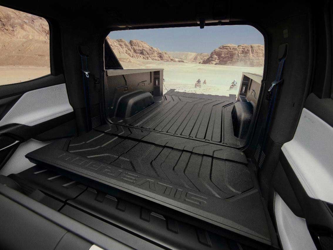 silverado ev Lewes interior bed folded
